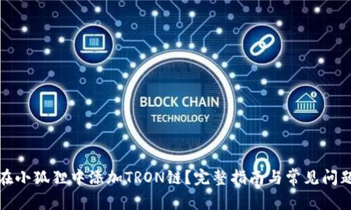 如何在小狐狸中添加TRON链？完整指南与常见问题解答